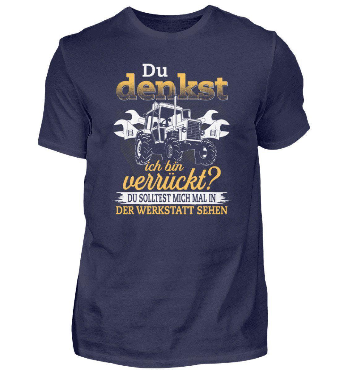 Solltest mich mal in der Werkstatt sehen · Herren T-Shirt-Herren Basic T-Shirt-Navy-S-Agrarstarz