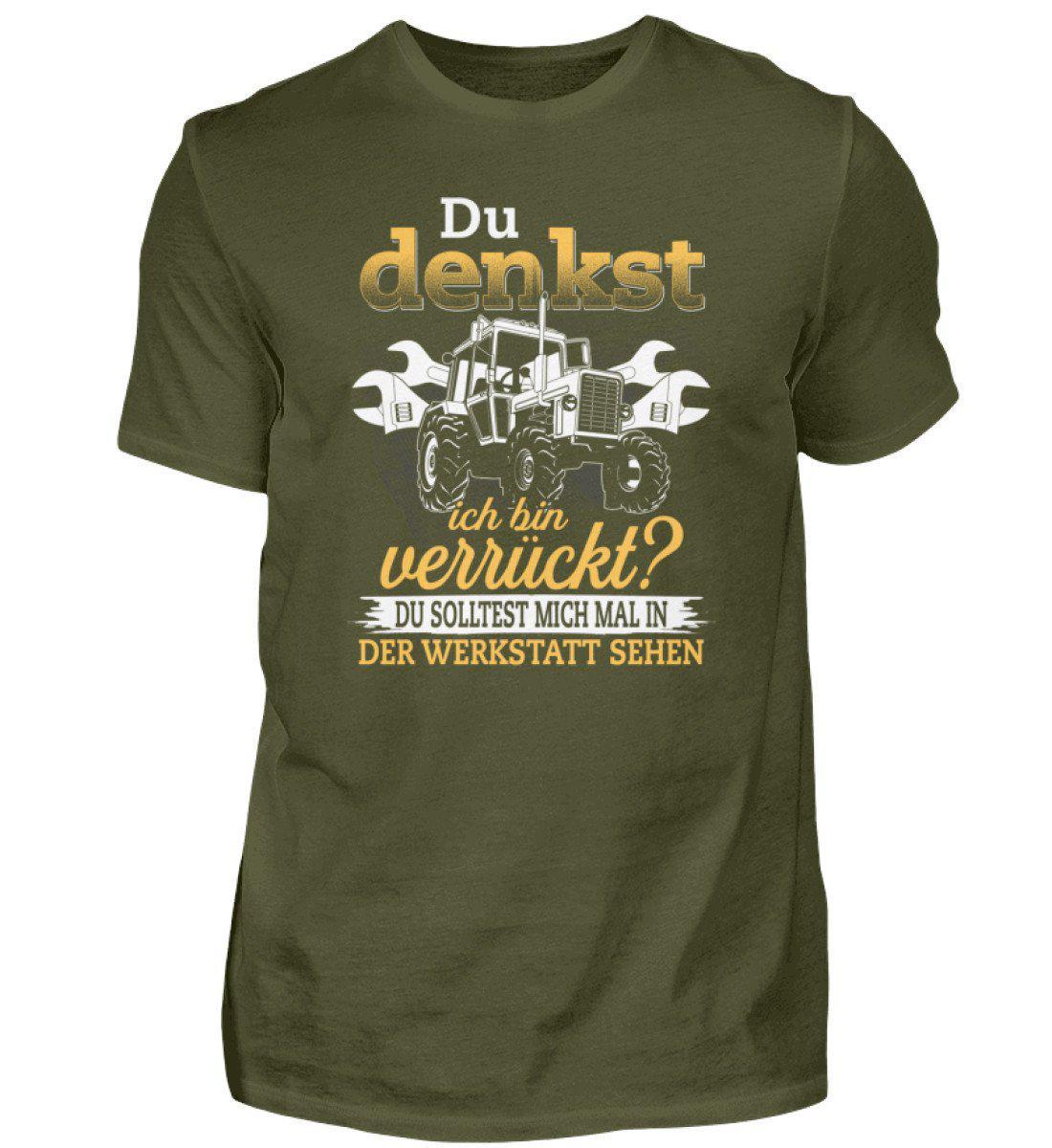 Solltest mich mal in der Werkstatt sehen · Herren T-Shirt-Herren Basic T-Shirt-Urban Khaki-S-Agrarstarz