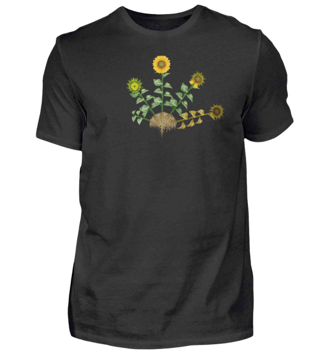 Sonnenblume Lebenszyklus · Herren T-Shirt-Herren Basic T-Shirt-Black-S-Agrarstarz