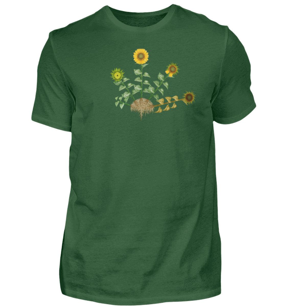 Sonnenblume Lebenszyklus · Herren T-Shirt-Herren Basic T-Shirt-Bottle Green-S-Agrarstarz