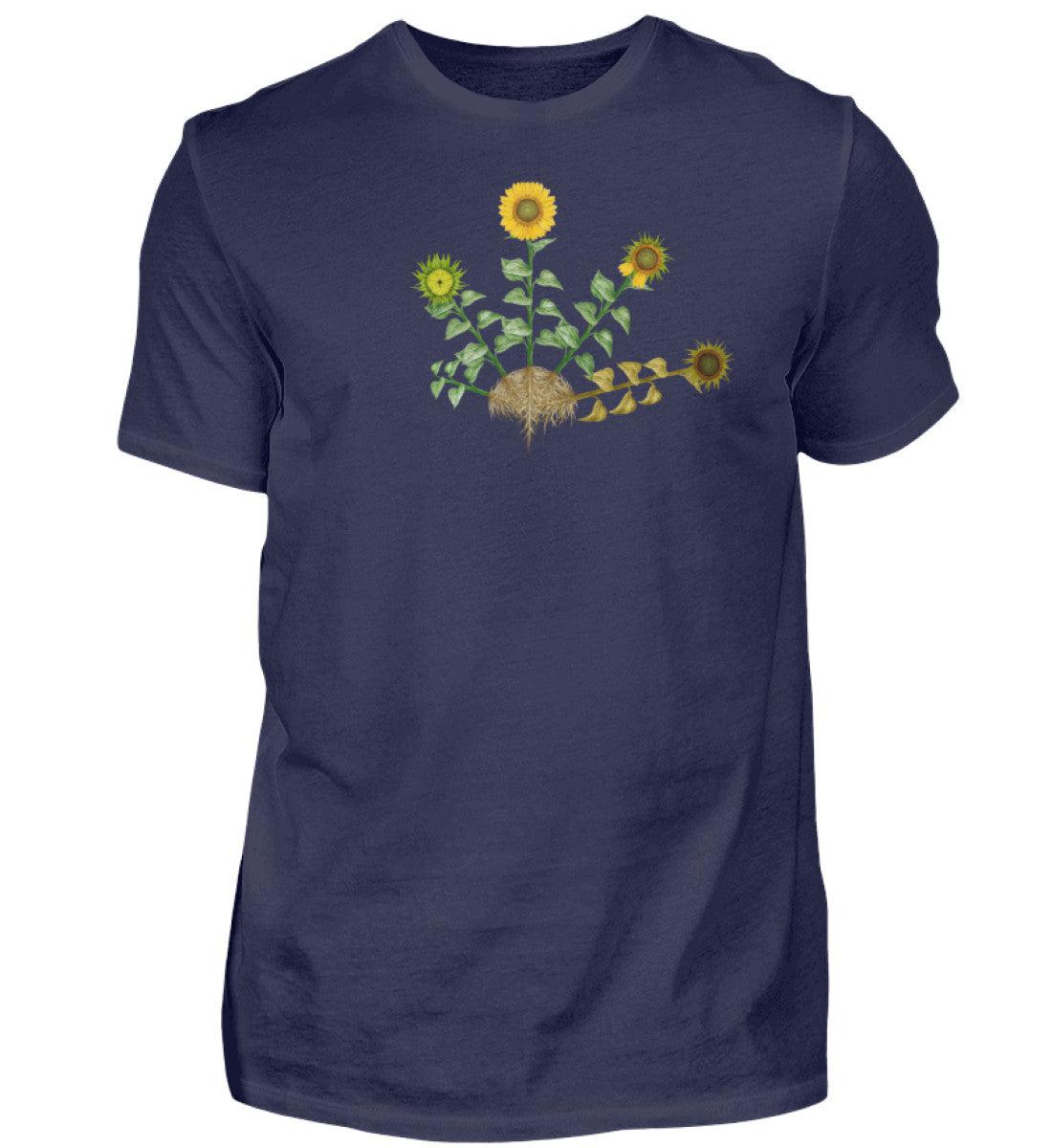 Sonnenblume Lebenszyklus · Herren T-Shirt-Herren Basic T-Shirt-Navy-S-Agrarstarz