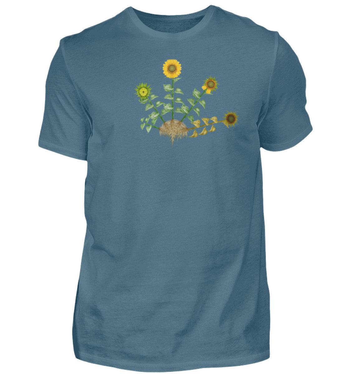 Sonnenblume Lebenszyklus · Herren T-Shirt-Herren Basic T-Shirt-Stone Blue-S-Agrarstarz