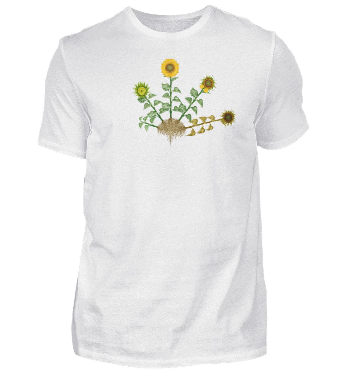 Sonnenblume Lebenszyklus · Herren T-Shirt-Herren Basic T-Shirt-White-S-Agrarstarz