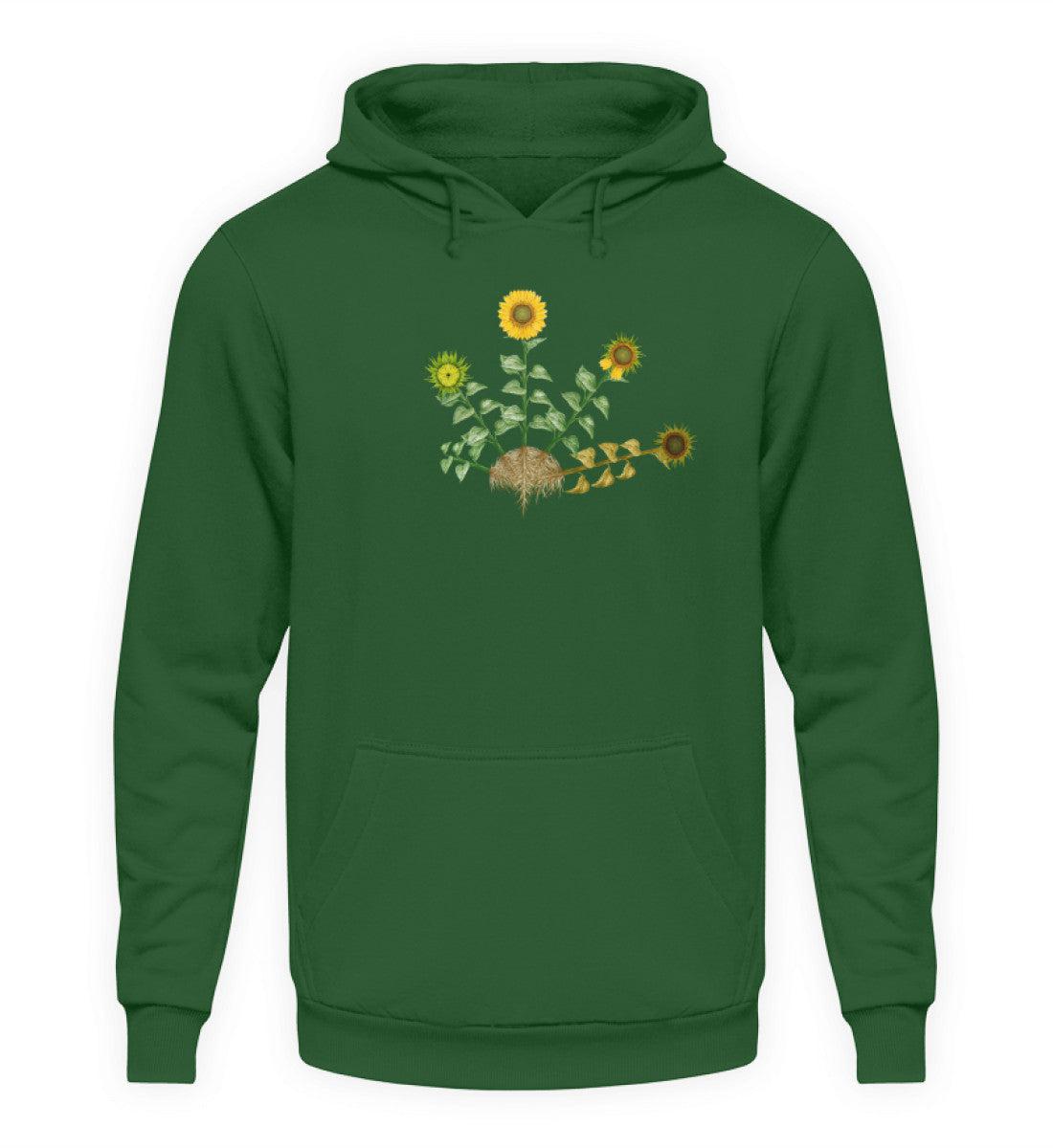 Sonnenblume Lebenszyklus · Unisex Kapuzenpullover Hoodie-Unisex Hoodie-Bottle Green-S-Agrarstarz