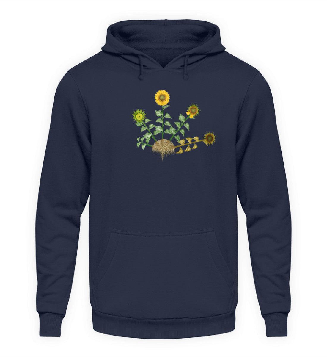 Sonnenblume Lebenszyklus · Unisex Kapuzenpullover Hoodie-Unisex Hoodie-Oxford Navy-S-Agrarstarz