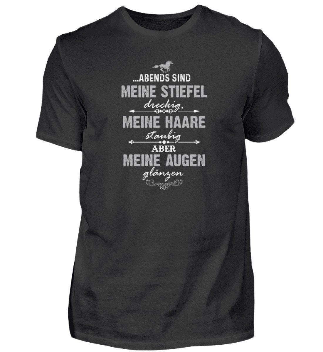 Stiefel dreckig Haare staubig · Herren T-Shirt-Herren Basic T-Shirt-Black-S-Agrarstarz