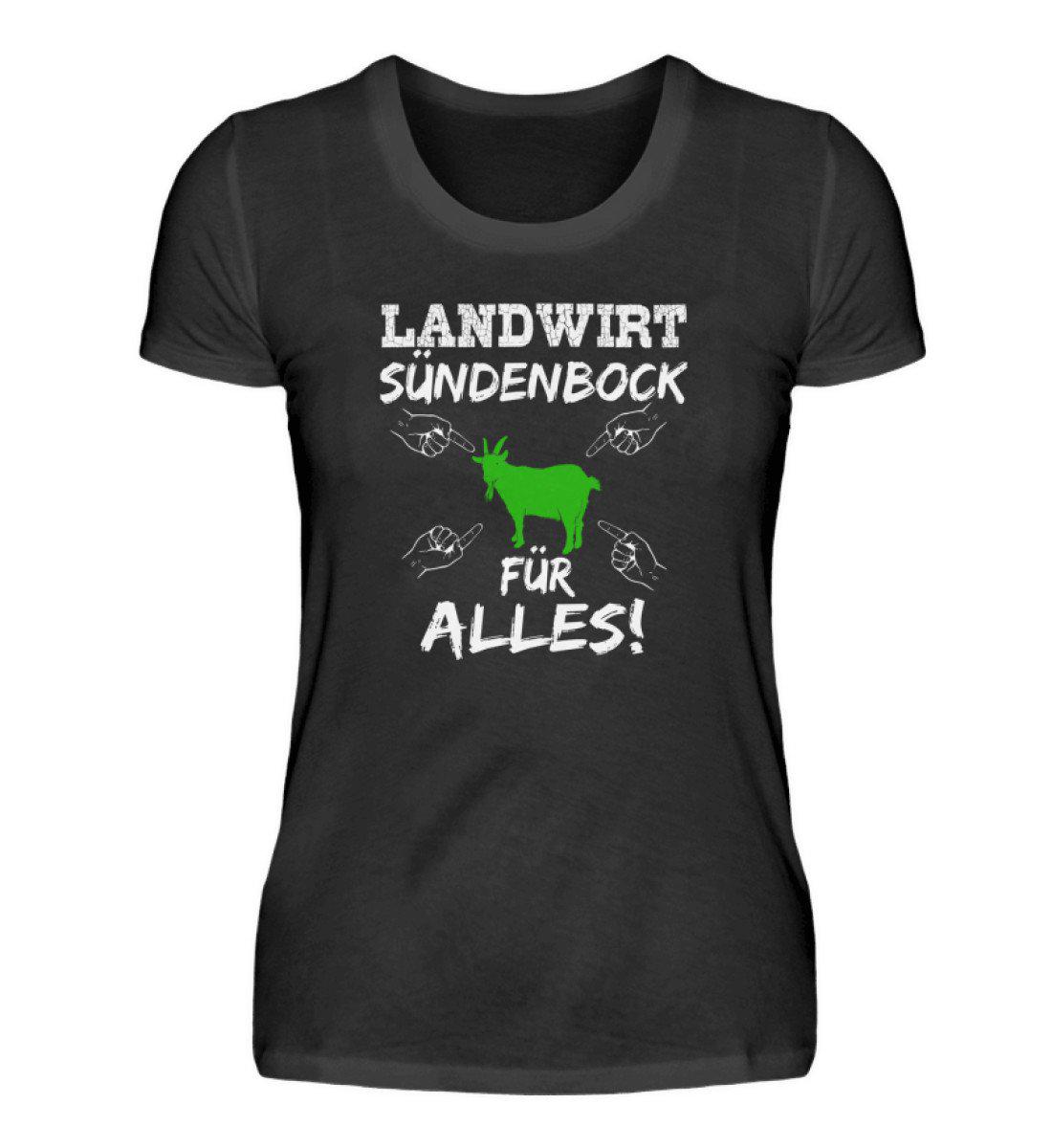 Sündenbock · Damen T-Shirt-Damen Basic T-Shirt-Black-S-Agrarstarz