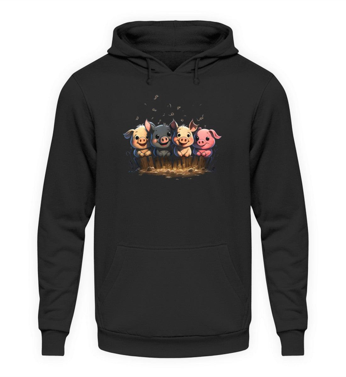 Süße Ferkel · Unisex Kapuzenpullover Hoodie-Unisex Hoodie-Deep Black-XS-Agrarstarz