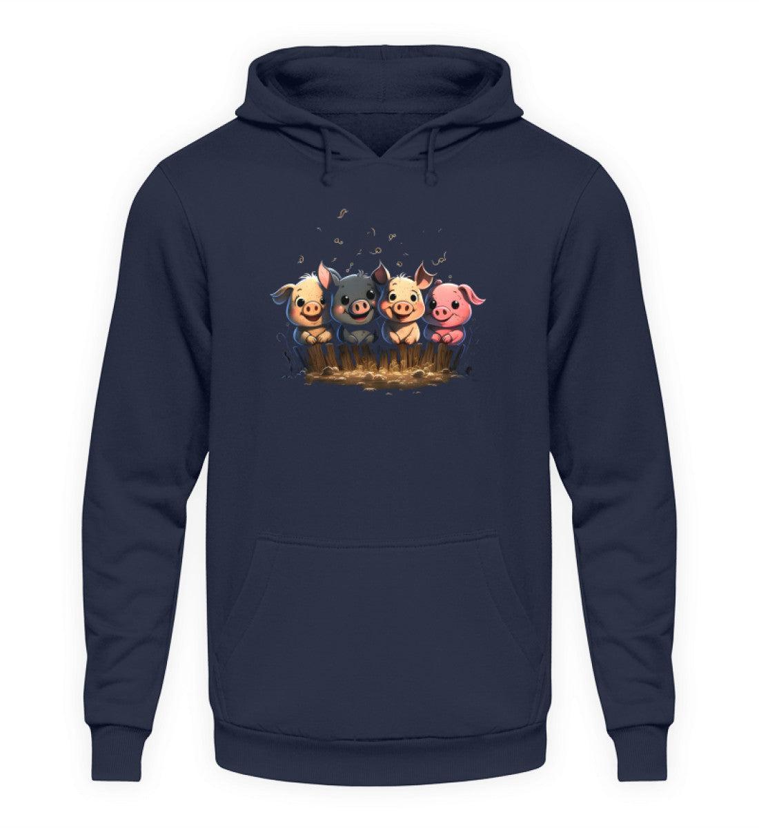 Süße Ferkel · Unisex Kapuzenpullover Hoodie-Unisex Hoodie-Oxford Navy-XS-Agrarstarz