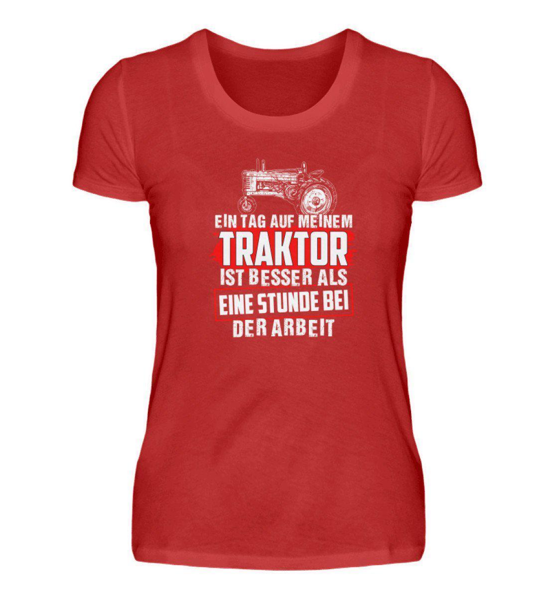 Tag auf Traktor · Damen T-Shirt-Damen Basic T-Shirt-Red-S-Agrarstarz