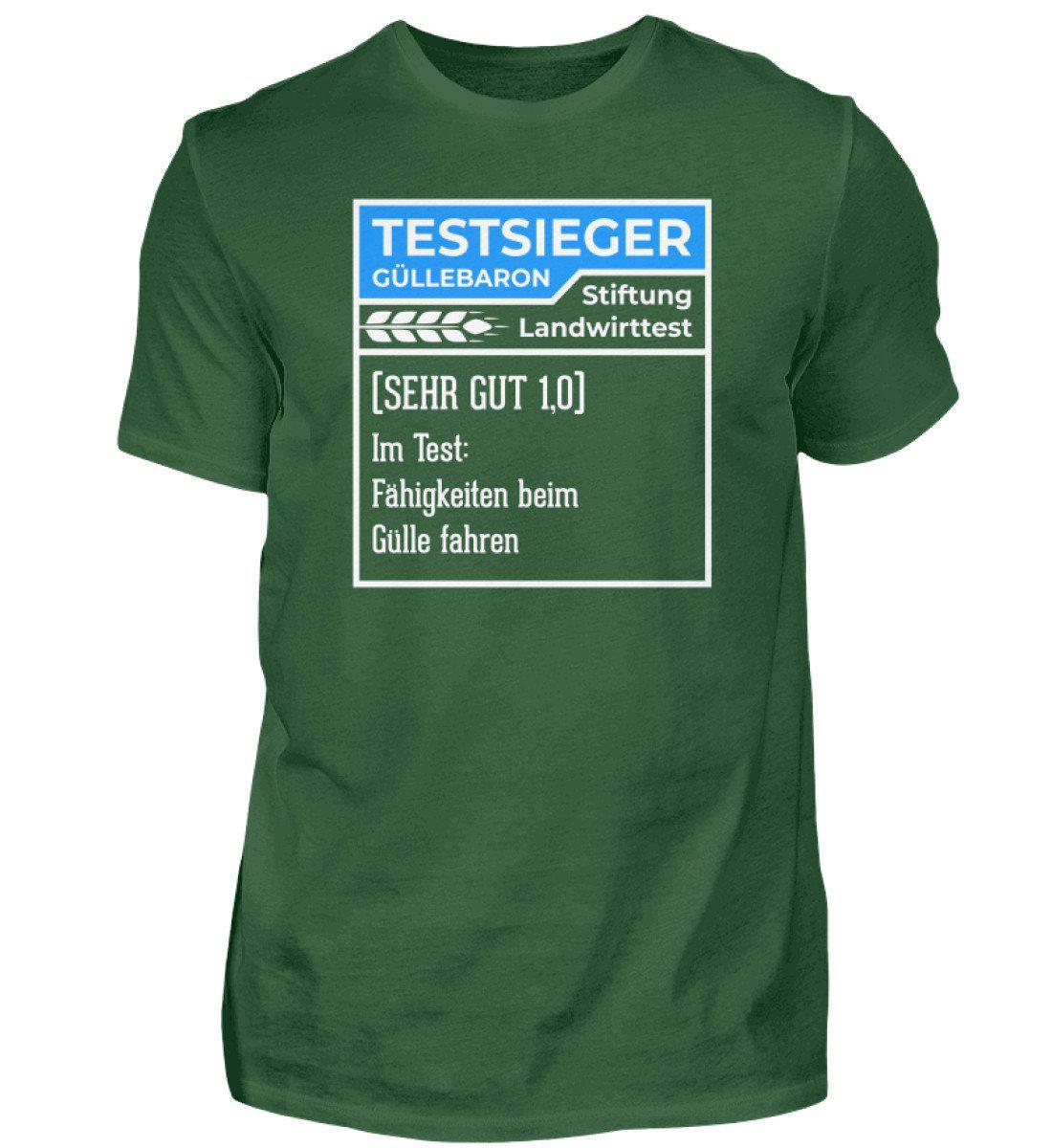 Testsieger Güllebaron blau · Herren T-Shirt-Herren Basic T-Shirt-Bottle Green-S-Agrarstarz