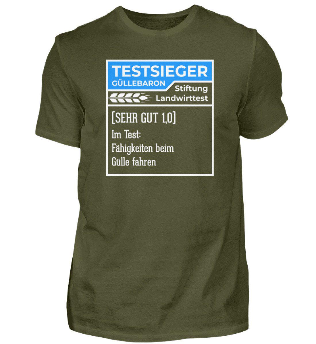 Testsieger Güllebaron blau · Herren T-Shirt-Herren Basic T-Shirt-Urban Khaki-S-Agrarstarz