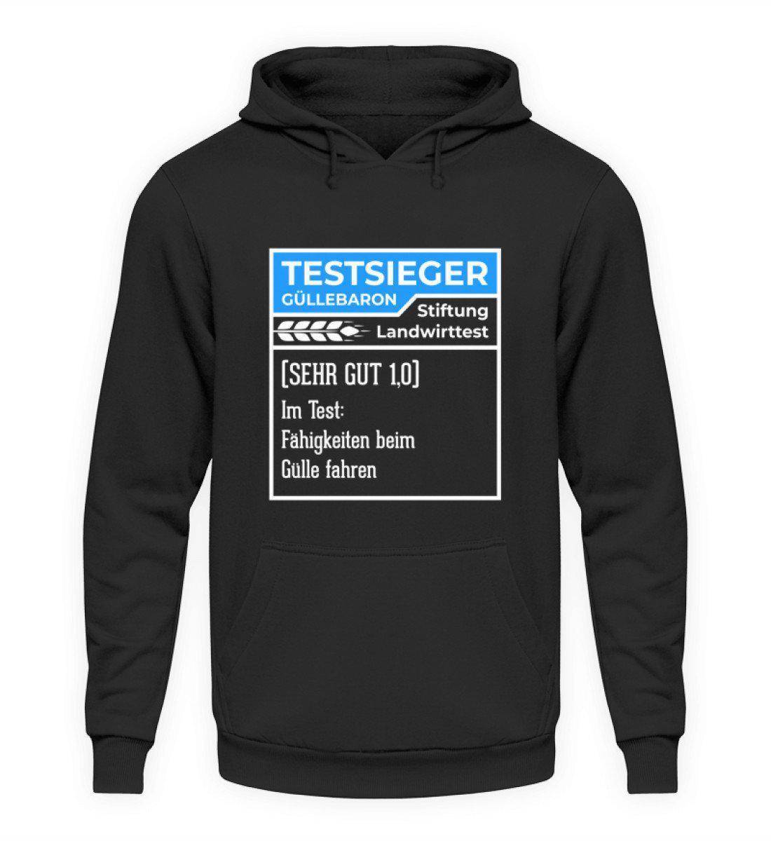 Testsieger Güllebaron blau · Unisex Kapuzenpullover Hoodie-Unisex Hoodie-Jet Black-S-Agrarstarz