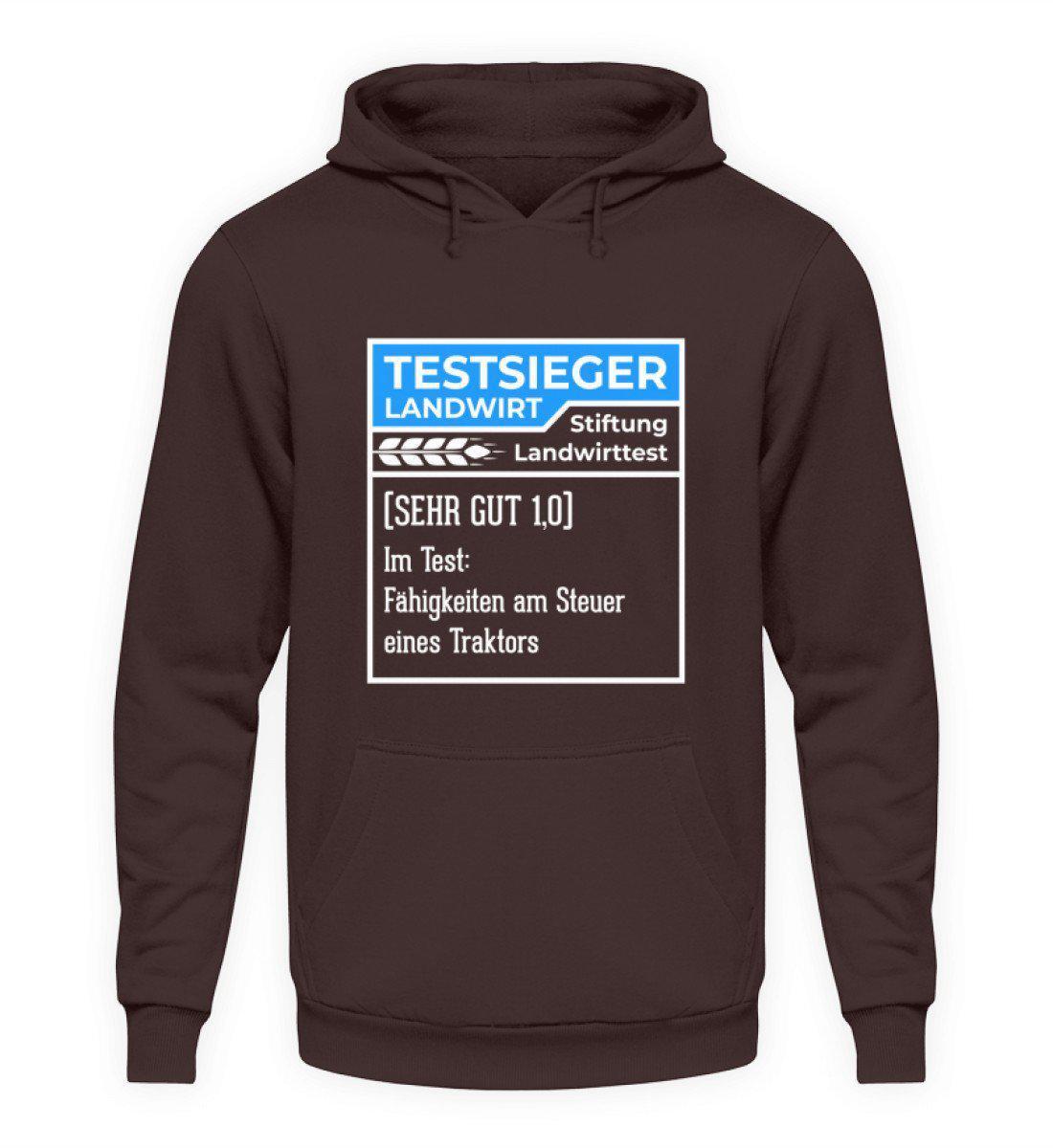 Testsieger Landwirt blau · Unisex Kapuzenpullover Hoodie-Unisex Hoodie-Hot Chocolate-S-Agrarstarz