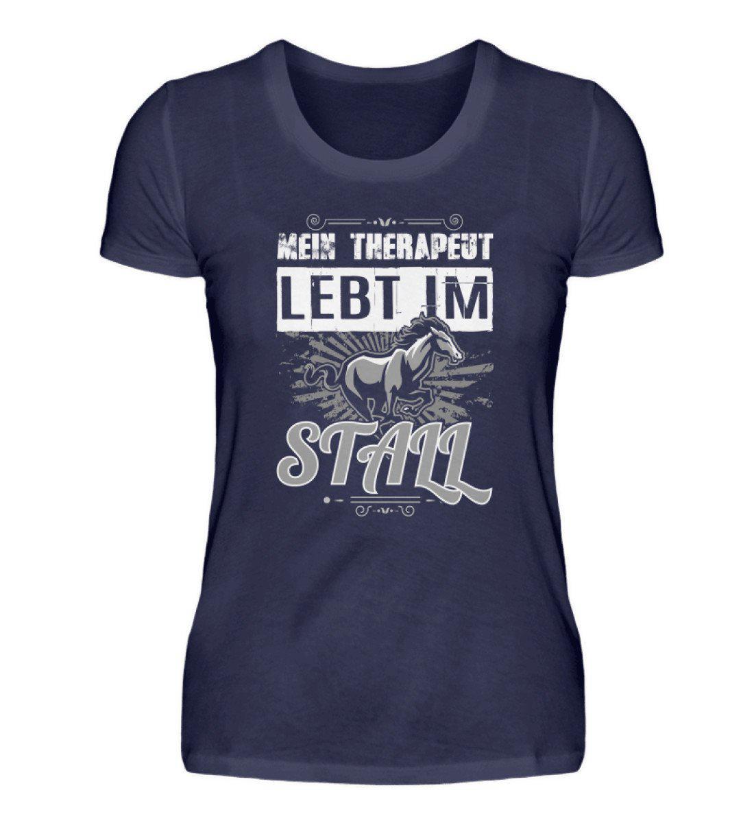 Therapeut Stall · Damen T-Shirt-Damen Basic T-Shirt-Navy-S-Agrarstarz