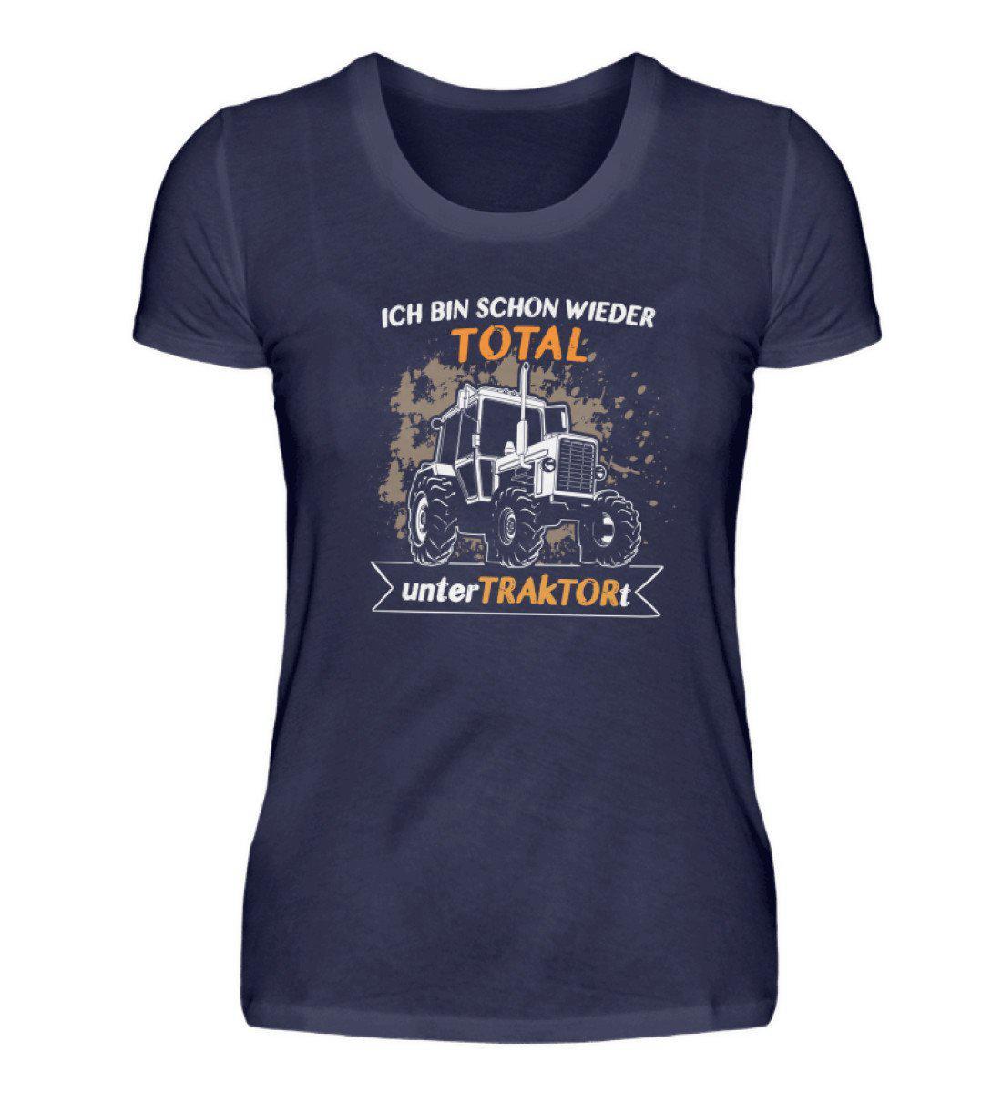 Total untertraktort · Damen T-Shirt-Damen Basic T-Shirt-Navy-S-Agrarstarz