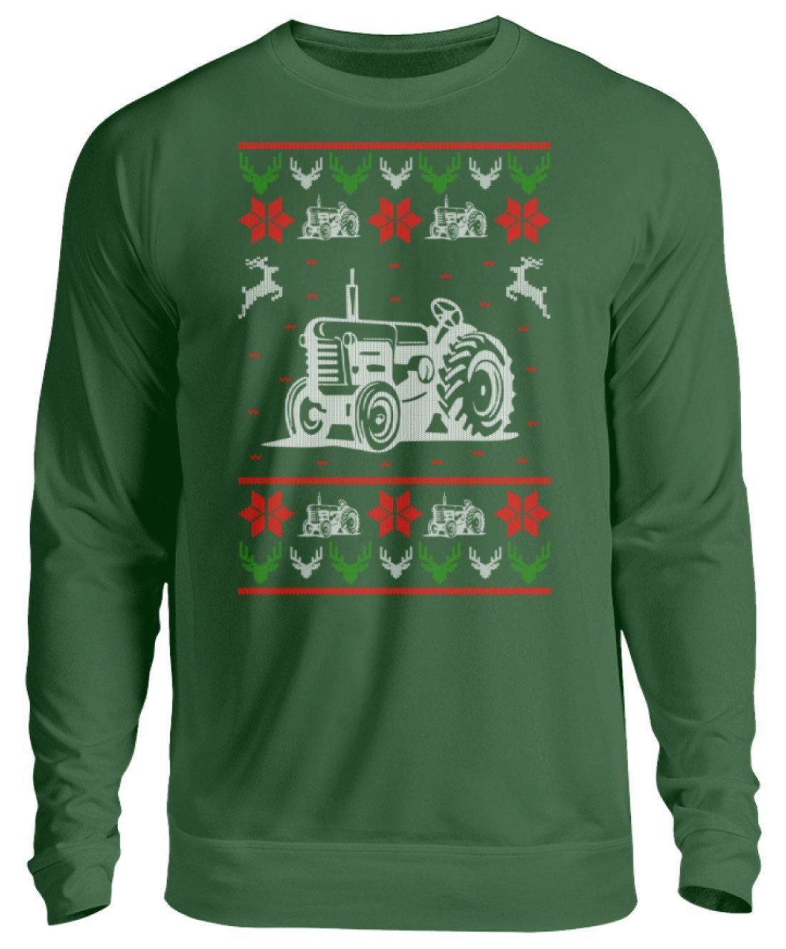 Traktor 2 Ugly Christmas · Unisex Sweatshirt Pullover-Unisex Sweatshirt-Bottle Green-S-Agrarstarz