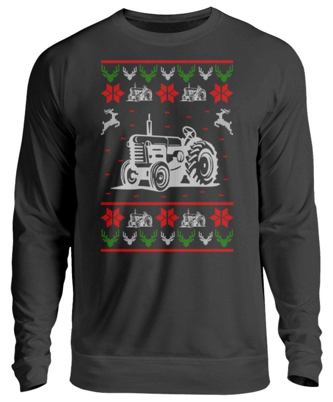 Traktor 2 Ugly Christmas · Unisex Sweatshirt Pullover-Unisex Sweatshirt-Jet Black-S-Agrarstarz