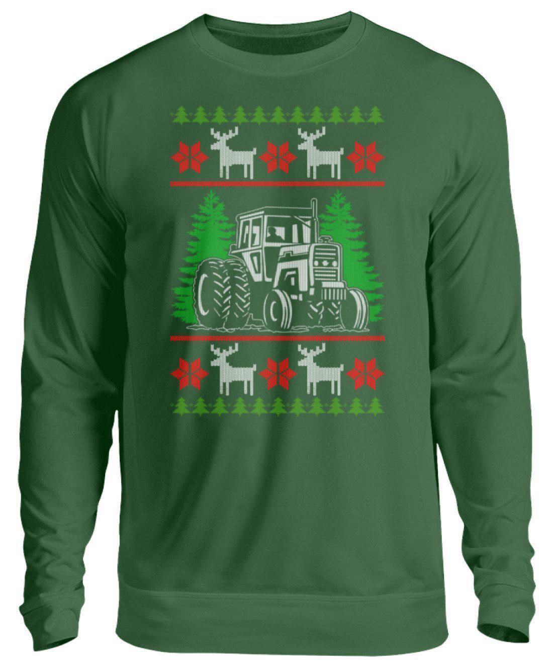 Traktor 3 Ugly Christmas · Unisex Sweatshirt Pullover-Unisex Sweatshirt-Bottle Green-S-Agrarstarz
