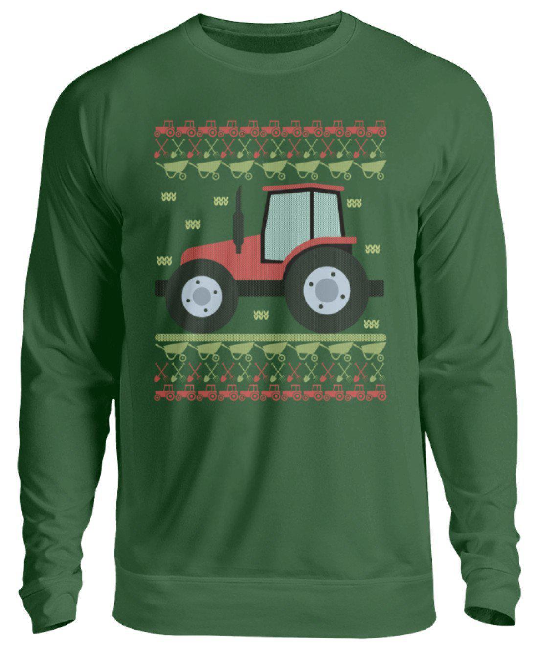 Traktor 4 Ugly Christmas · Unisex Sweatshirt Pullover-Unisex Sweatshirt-Bottle Green-S-Agrarstarz