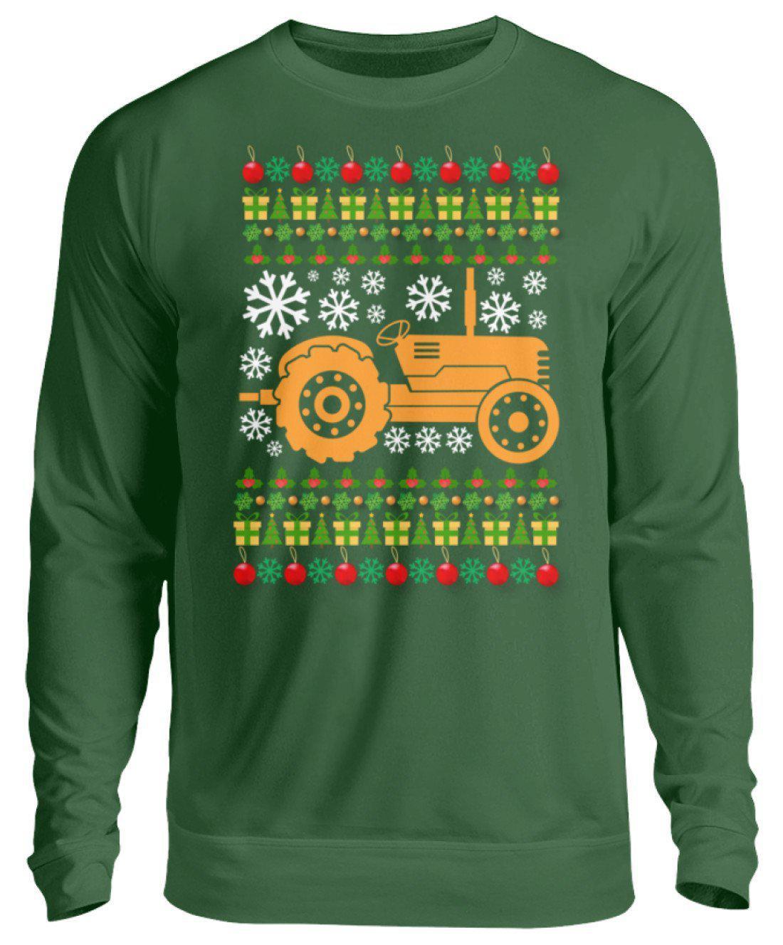 Traktor 5 Ugly Christmas · Unisex Sweatshirt Pullover-Unisex Sweatshirt-Bottle Green-S-Agrarstarz