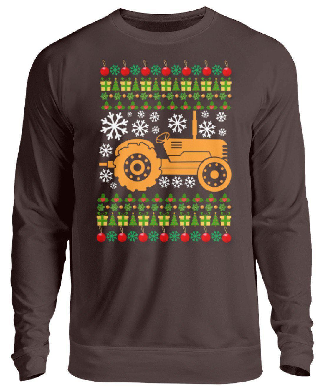 Traktor 5 Ugly Christmas · Unisex Sweatshirt Pullover-Unisex Sweatshirt-Hot Chocolate-S-Agrarstarz