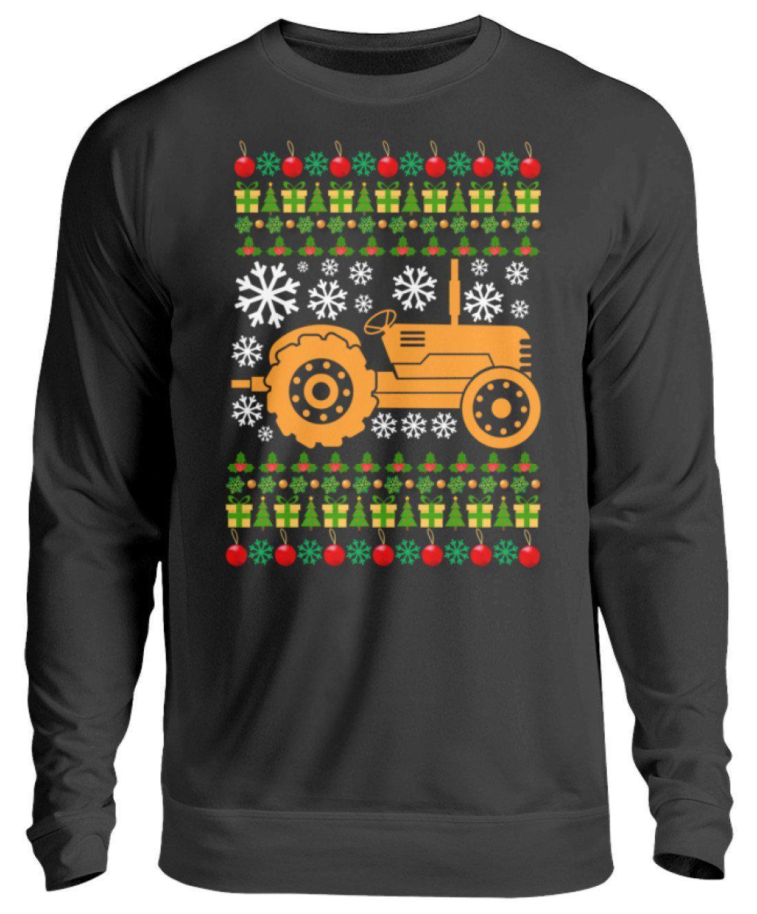 Traktor 5 Ugly Christmas · Unisex Sweatshirt Pullover-Unisex Sweatshirt-Jet Black-S-Agrarstarz