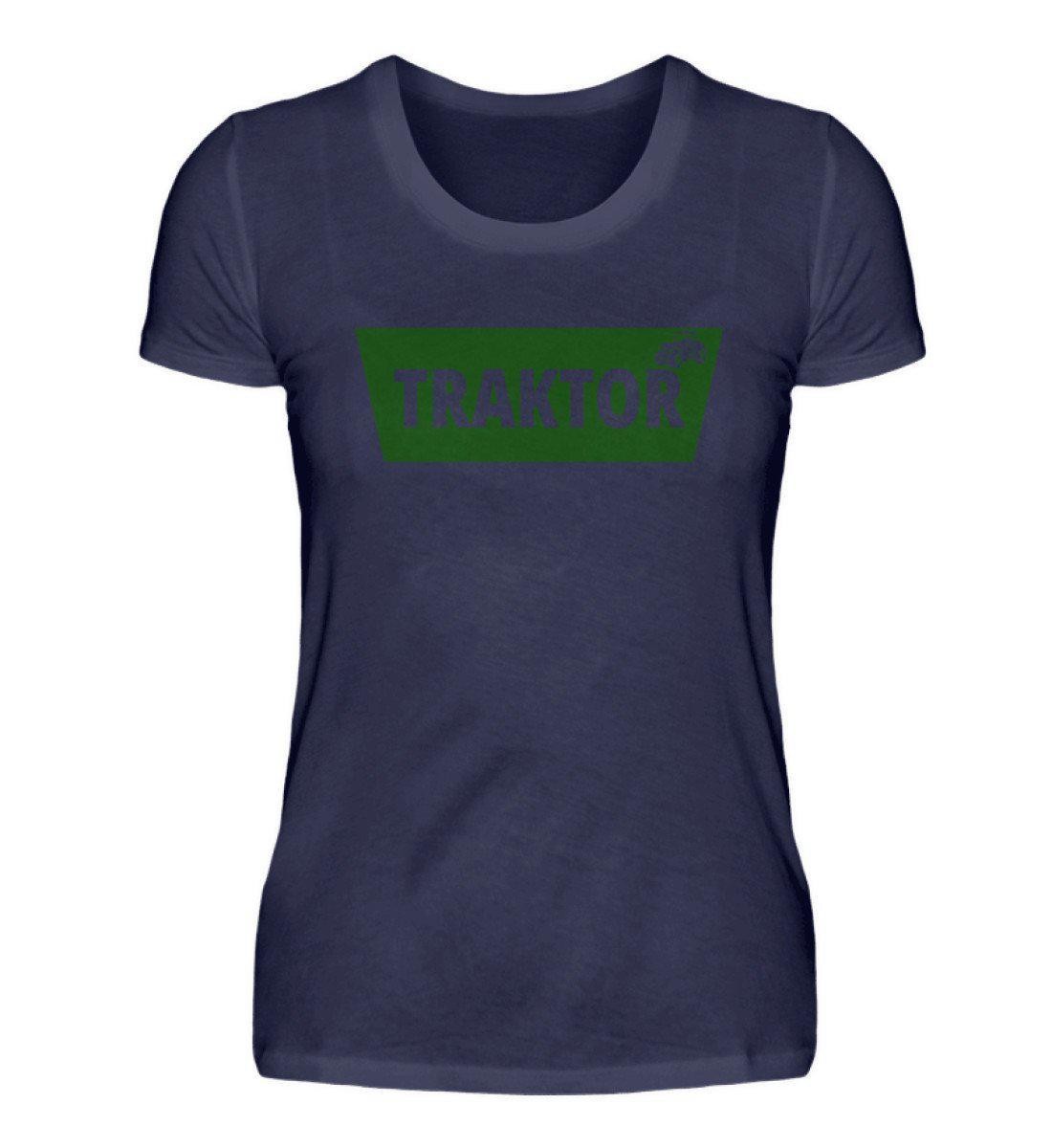 Traktor Batch grün · Damen T-Shirt-Damen Basic T-Shirt-Navy-S-Agrarstarz