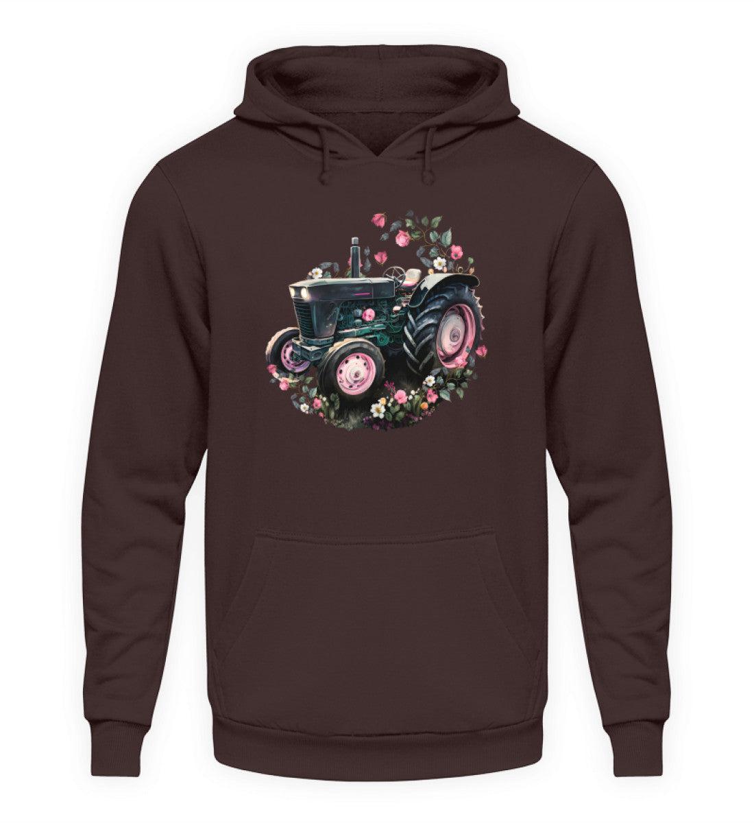 Traktor Blumen · Unisex Kapuzenpullover Hoodie-Unisex Hoodie-Hot Chocolate-S-Agrarstarz