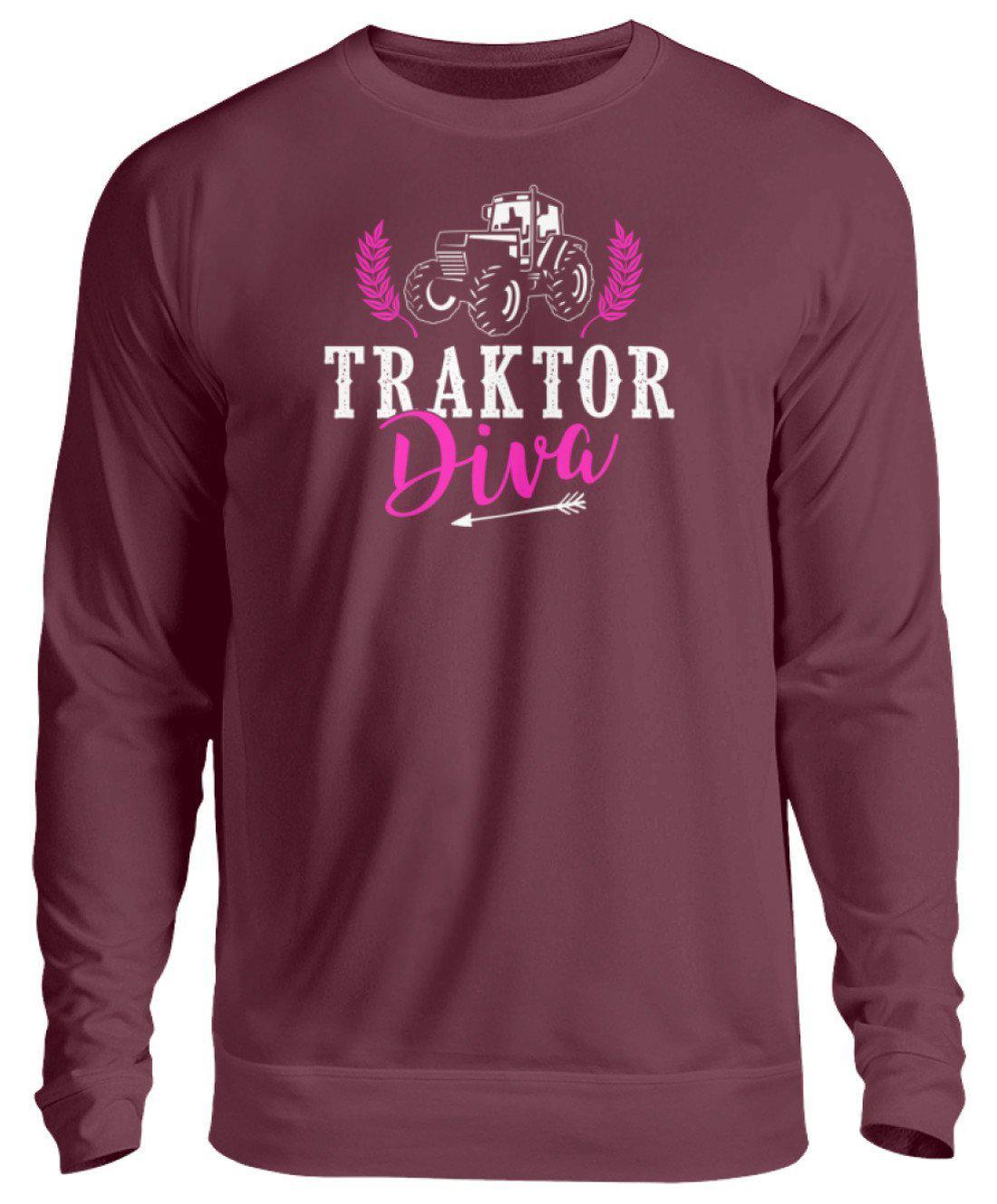 Traktor Diva · Unisex Sweatshirt Pullover-Unisex Sweatshirt-Burgundy-S-Agrarstarz