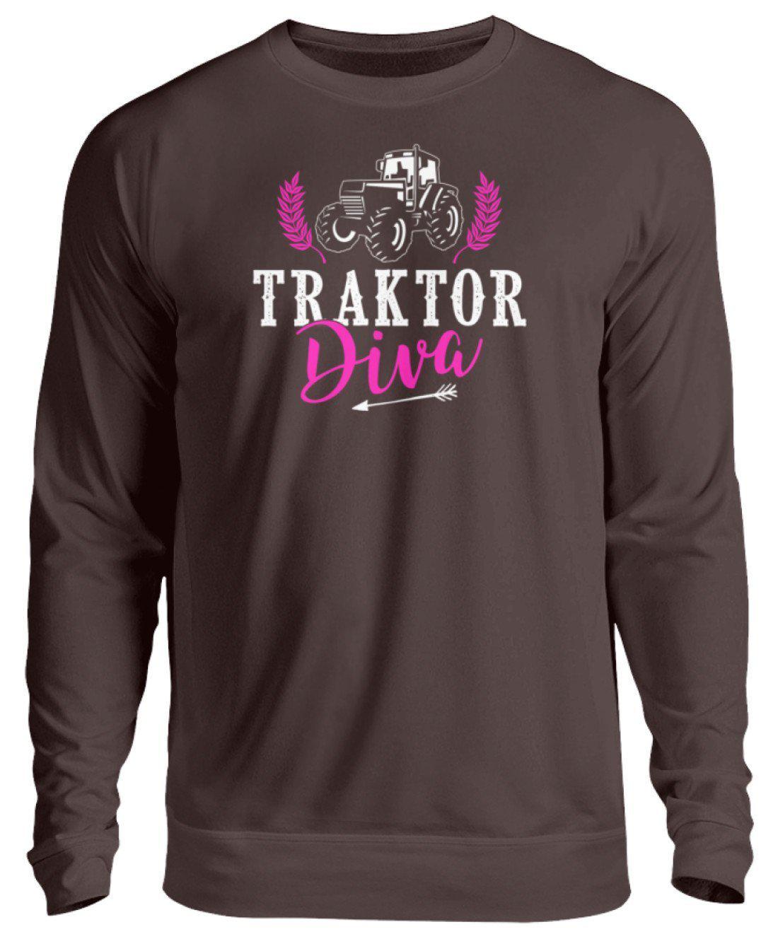Traktor Diva · Unisex Sweatshirt Pullover-Unisex Sweatshirt-Hot Chocolate-S-Agrarstarz