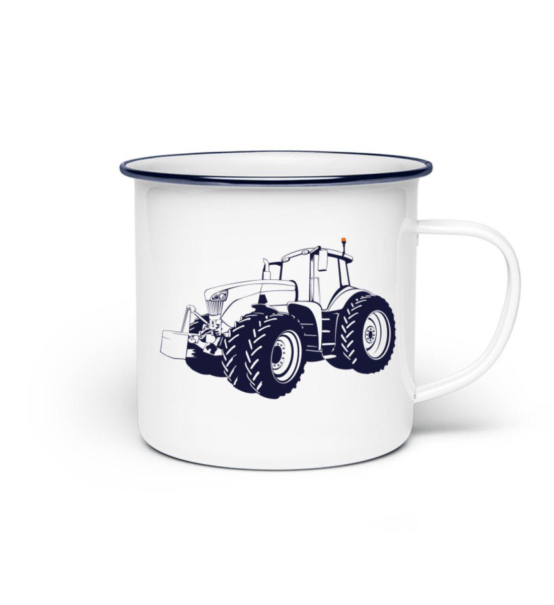 Traktor · Emaille Tasse-Emaille Tasse-White-Einheitsgröße-Agrarstarz