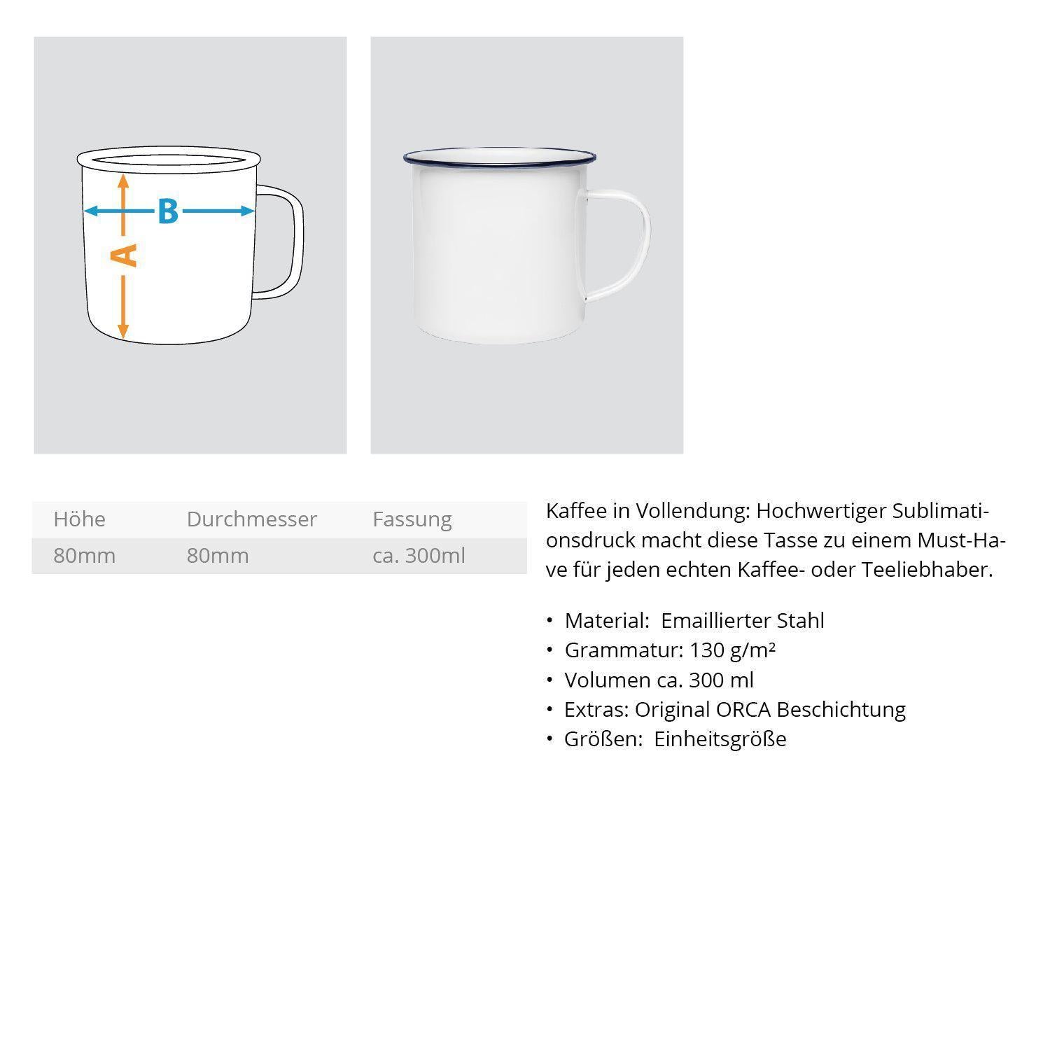 Traktor · Emaille Tasse-Emaille Tasse-White-Einheitsgröße-Agrarstarz