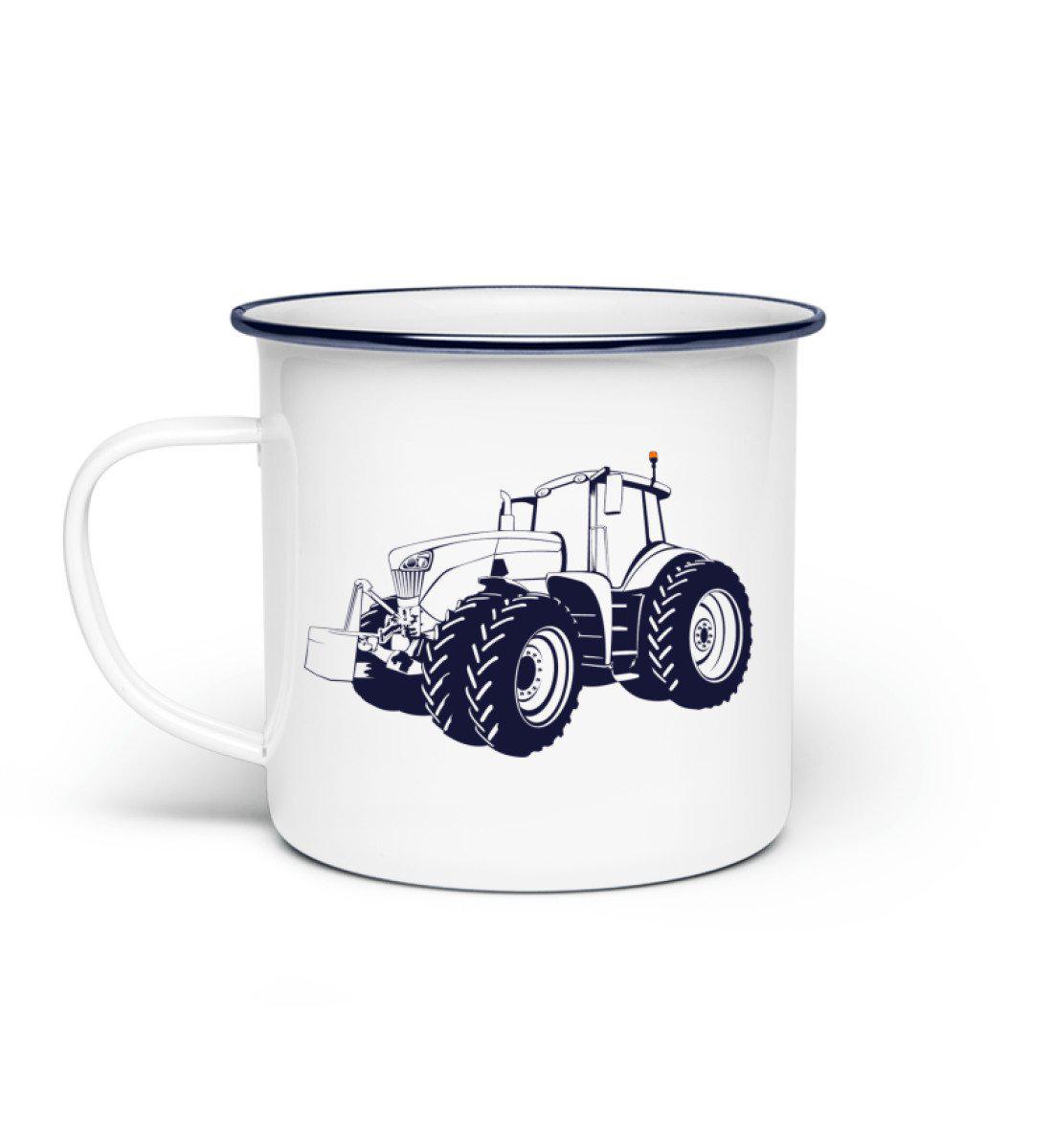 Traktor · Emaille Tasse-Emaille Tasse-White-Einheitsgröße-Agrarstarz