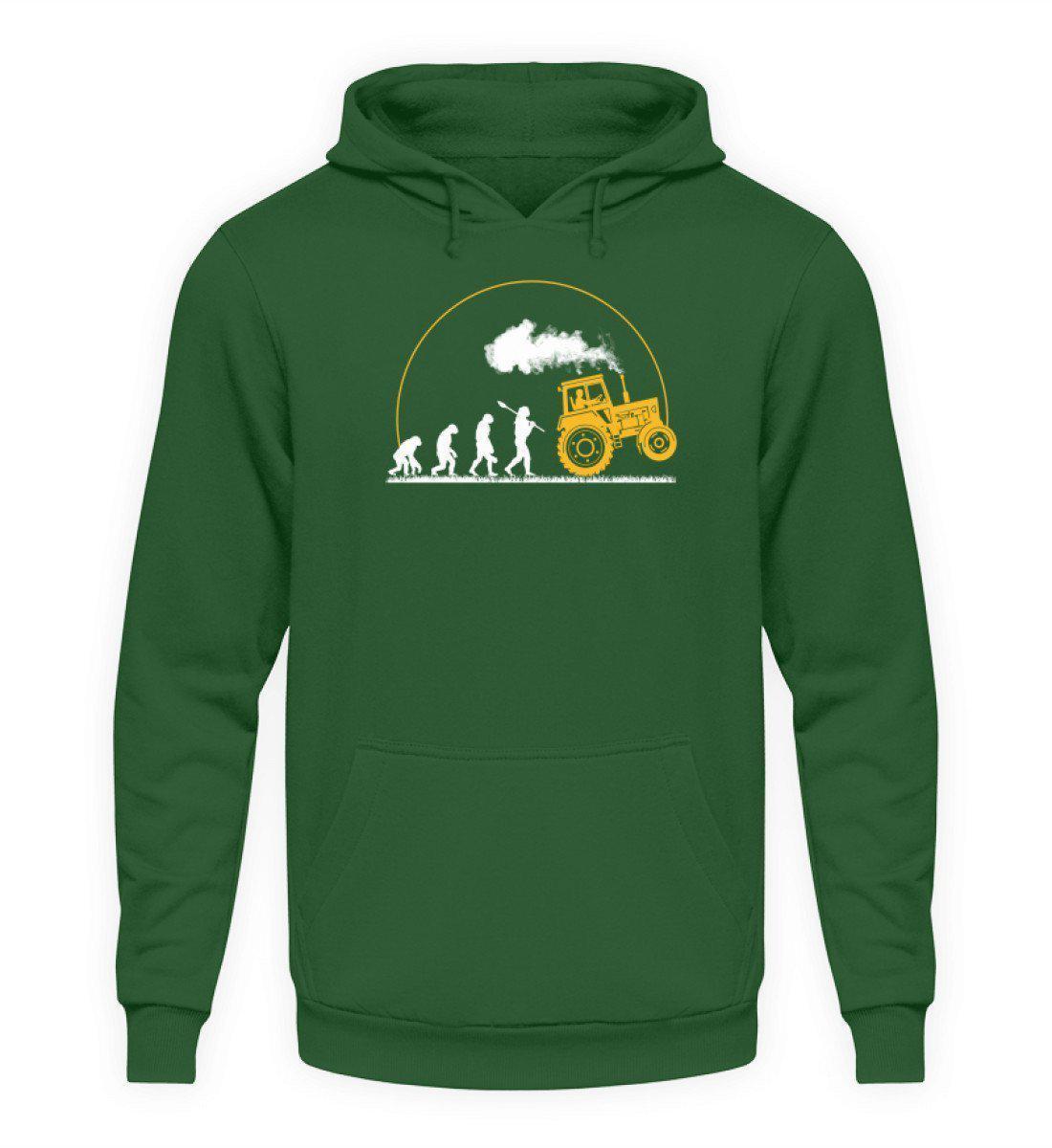 Traktor Evolution Gelb · Unisex Kapuzenpullover Hoodie-Unisex Hoodie-Bottle Green-L-Agrarstarz