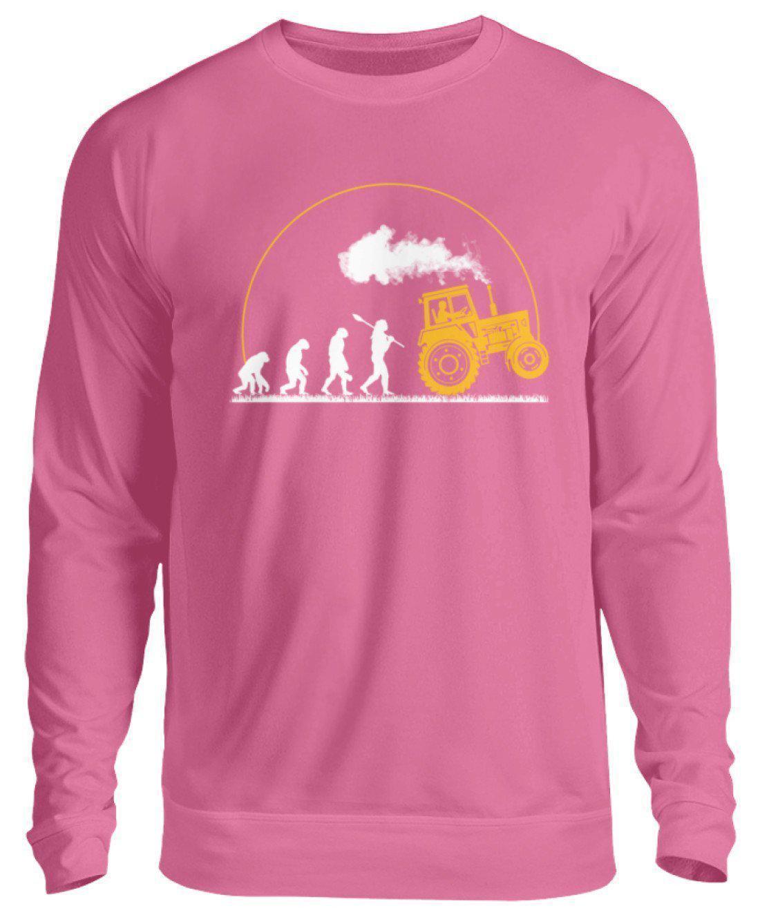 Traktor Evolution Gelb · Unisex Sweatshirt Pullover-Unisex Sweatshirt-Candyfloss Pink-S-Agrarstarz