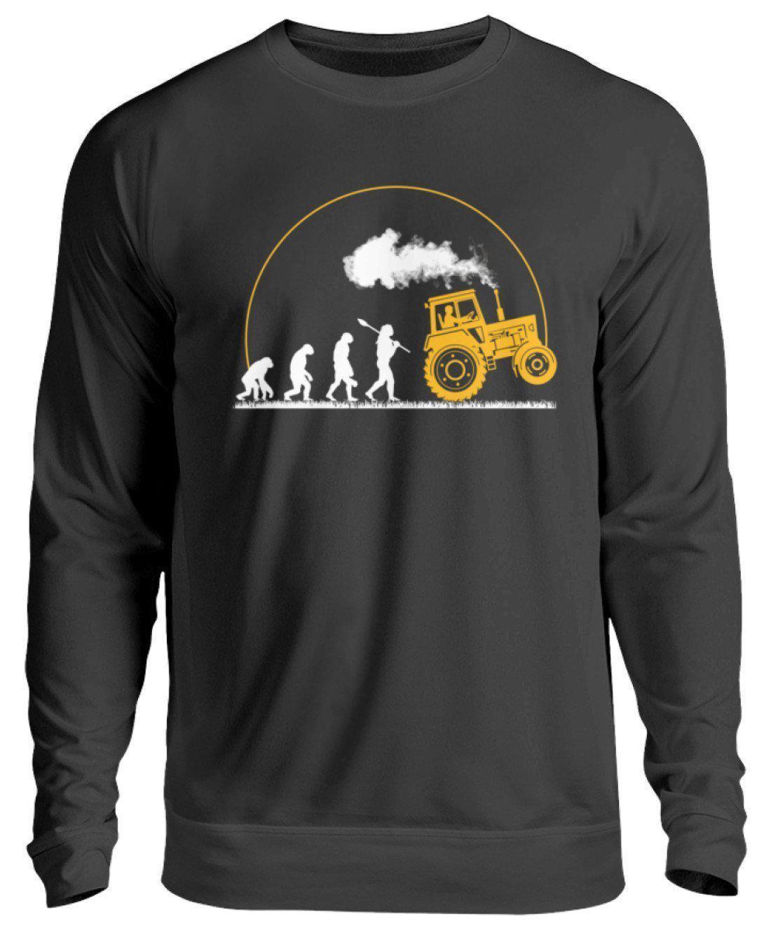 Traktor Evolution Gelb · Unisex Sweatshirt Pullover-Unisex Sweatshirt-Jet Black-S-Agrarstarz