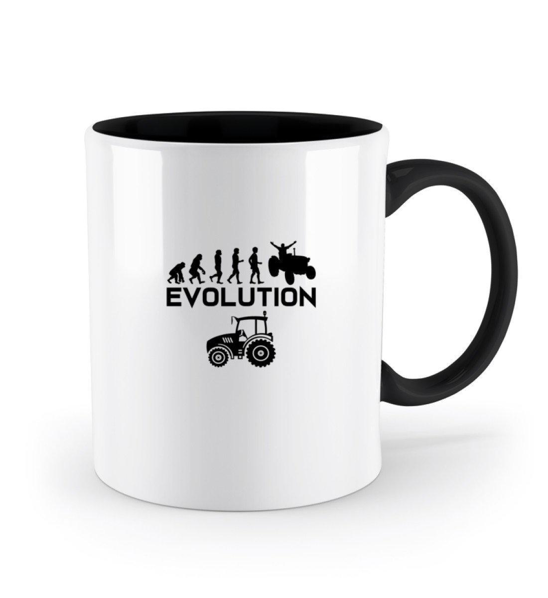 Traktor Evolution · Keramik Tasse zweifarbig-Keramik Tasse Zweifarbig-Black-330ml-Agrarstarz