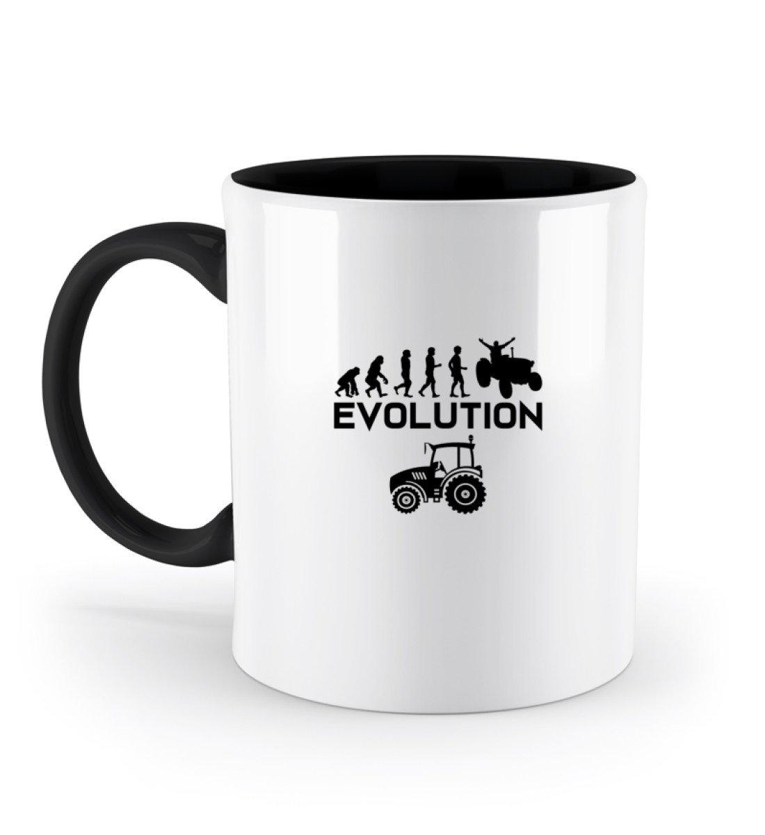 Traktor Evolution · Keramik Tasse zweifarbig-Keramik Tasse Zweifarbig-Black-330ml-Agrarstarz