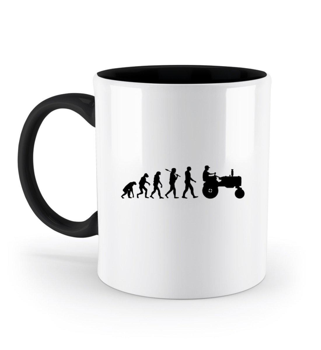 Traktor Evolution · Keramik Tasse zweifarbig-Keramik Tasse Zweifarbig-Black-330ml-Agrarstarz