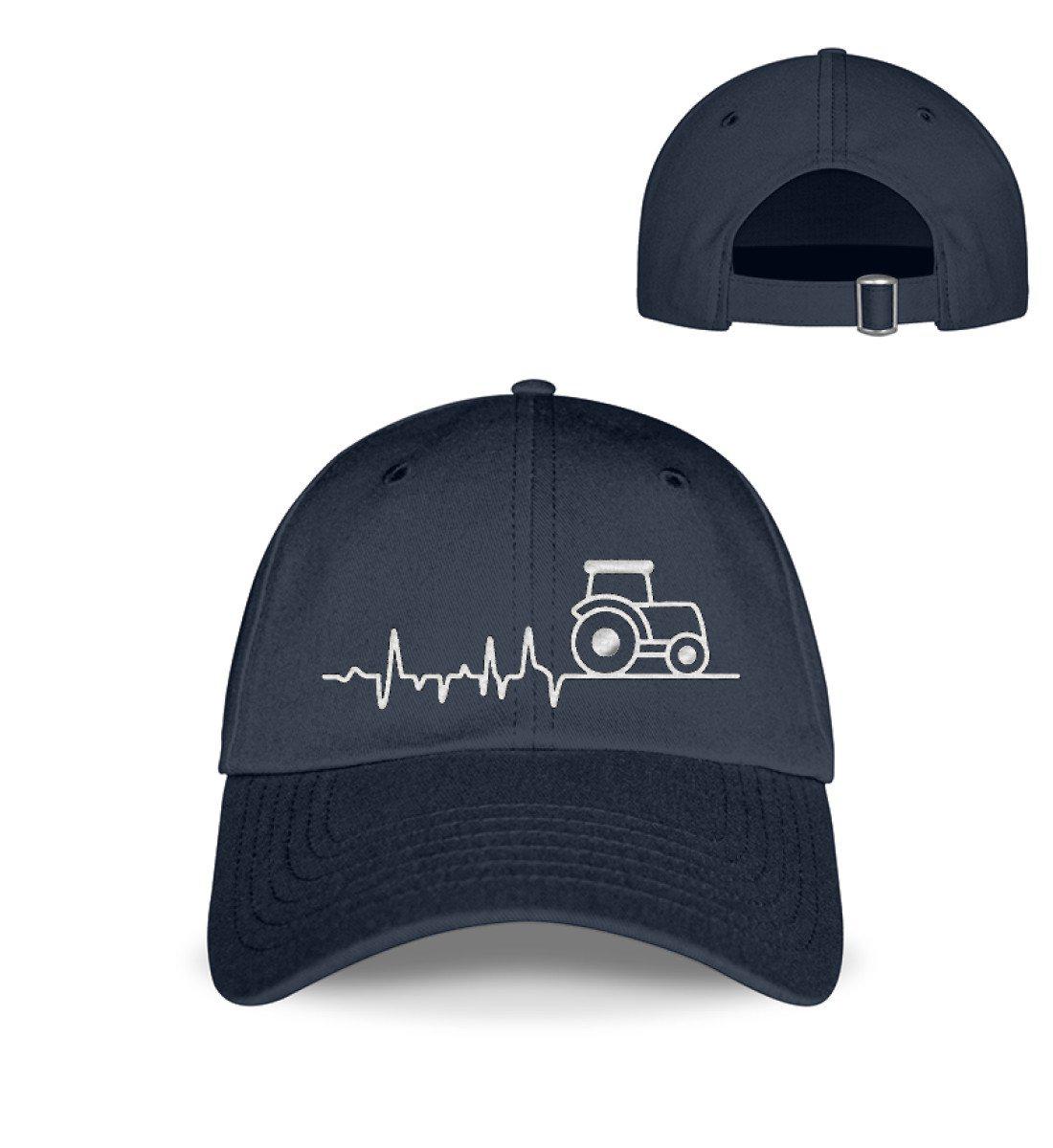 Traktor Heartbeat · Kappe-Baseball Cap mit Stick-Deep Navy-Einheitsgröße-Agrarstarz