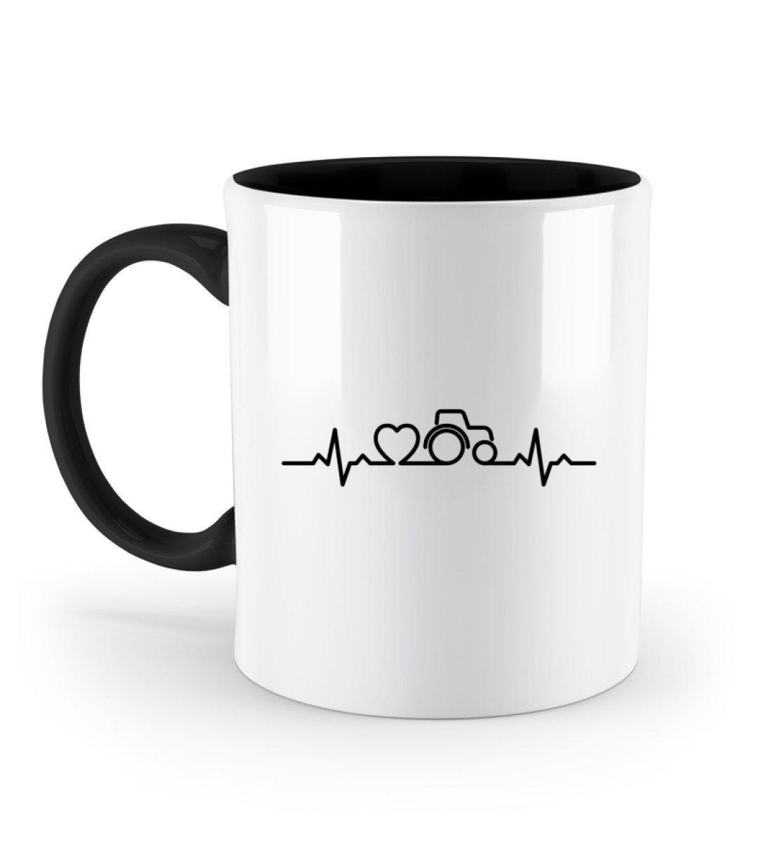 Traktor Heartbeat · Keramik Tasse zweifarbig-Keramik Tasse Zweifarbig-Black-330ml-Agrarstarz