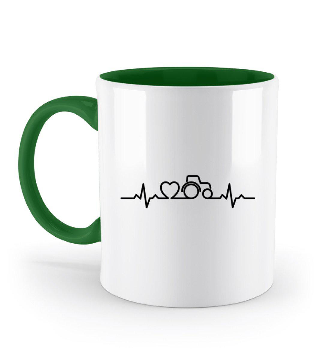 Traktor Heartbeat · Keramik Tasse zweifarbig-Keramik Tasse Zweifarbig-Irish Green-330ml-Agrarstarz