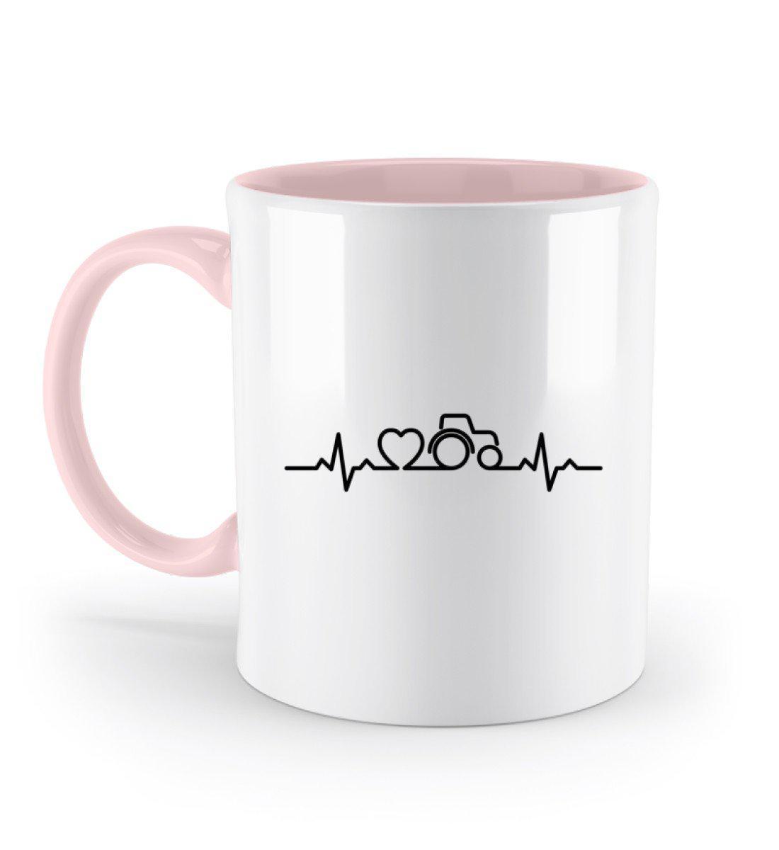 Traktor Heartbeat · Keramik Tasse zweifarbig-Keramik Tasse Zweifarbig-Powder Pink-330ml-Agrarstarz