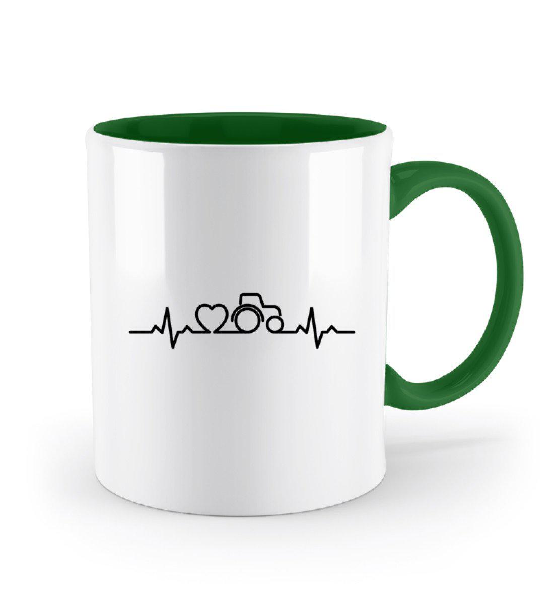 Traktor Heartbeat · Keramik Tasse zweifarbig-Keramik Tasse Zweifarbig-Agrarstarz