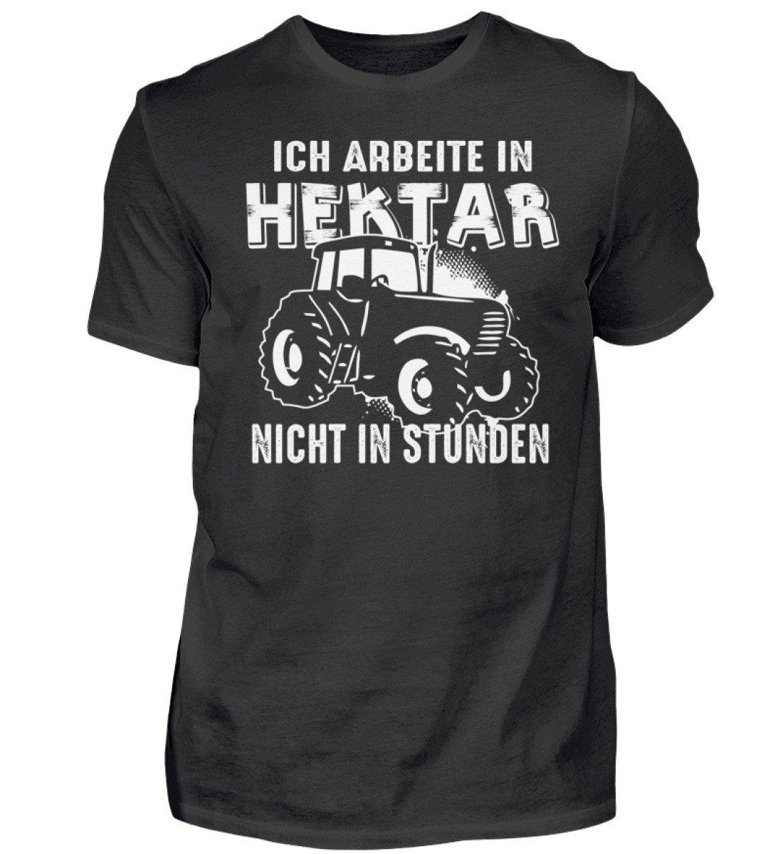 Traktor Hektar Stunden · Herren T-Shirt-Herren Basic T-Shirt-Black-S-Agrarstarz