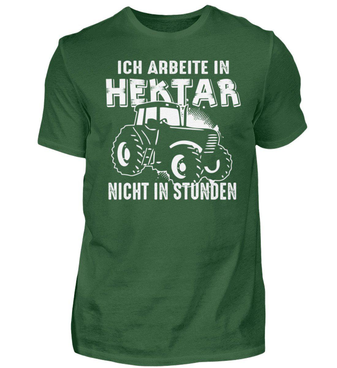 Traktor Hektar Stunden · Herren T-Shirt-Herren Basic T-Shirt-Bottle Green-S-Agrarstarz