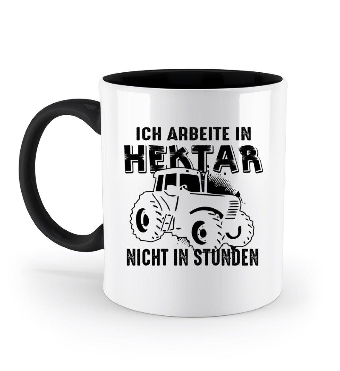 Traktor Hektar Stunden · Keramik Tasse zweifarbig-Keramik Tasse Zweifarbig-Black-330ml-Agrarstarz