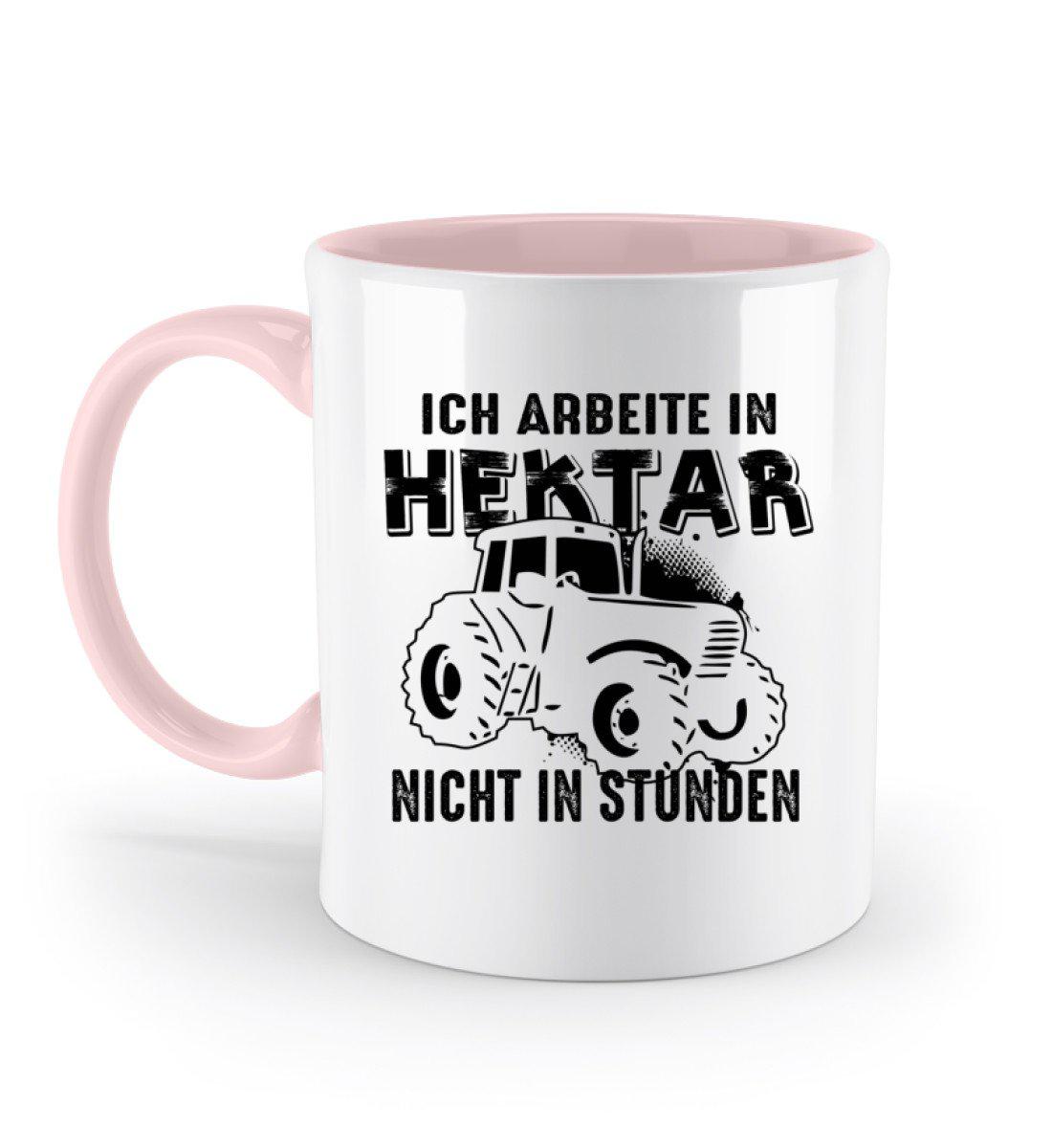 Traktor Hektar Stunden · Keramik Tasse zweifarbig-Keramik Tasse Zweifarbig-Powder Pink-330ml-Agrarstarz