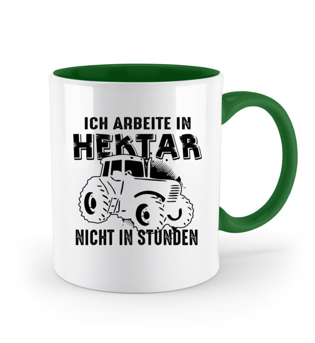 Traktor Hektar Stunden · Keramik Tasse zweifarbig-Keramik Tasse Zweifarbig-Agrarstarz